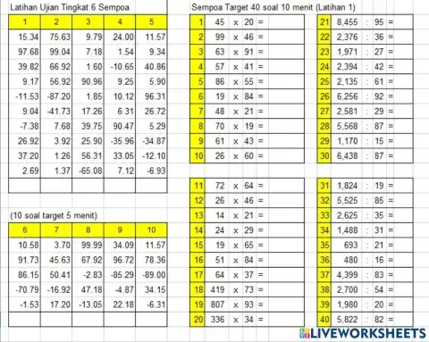 Latihan ujian tingkat 6 Sempoa (A)