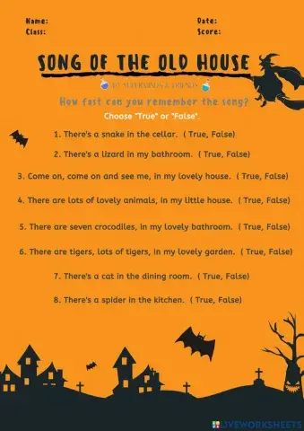 Superminds unit 6 song the old house