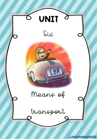 Unit 6. Means of transport