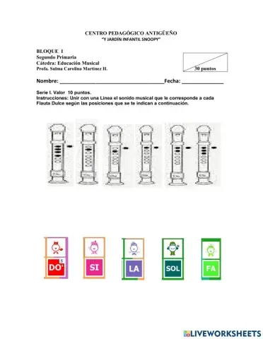 Examen Segundo Primaria