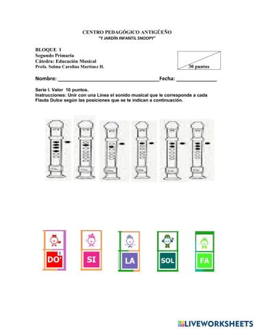 Examen Segundo Primaria