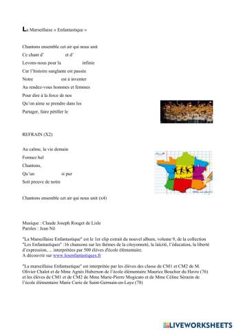 La marseillaise enfantastique