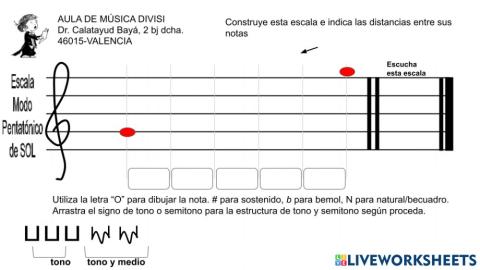 Escala Pentatónica modo SOL