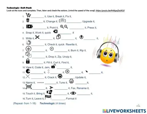 Song: Technologic -Daft Punk