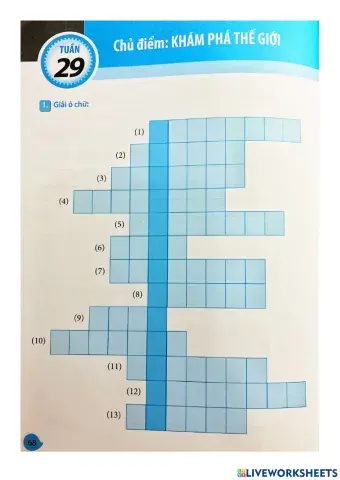 Giải ô chữ - khám phá thế giới