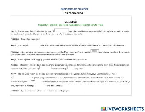 Memorias de mi niñez