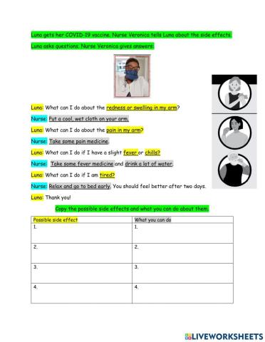 Nurse Veronica answers questions