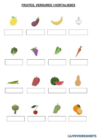 Fruites, verdures i hortalisses