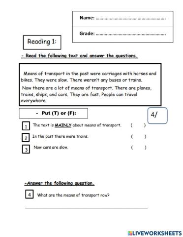 Grade 3 Module 9 Reading Revision 1
