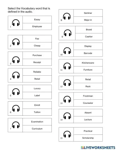 Building TOEIC Skills Vocabulary Unit 3, 5 and 6
