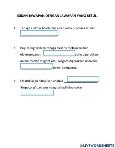 Penjanaan Tenaga Elektrik