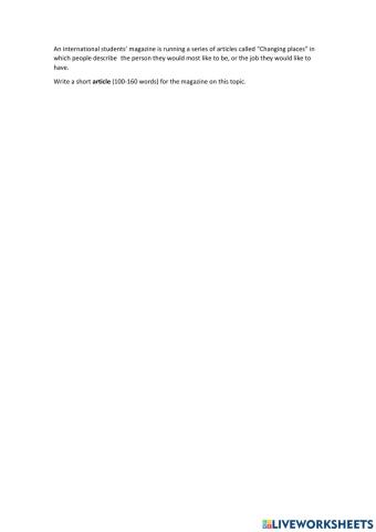 Writing B2 Test 1 Focus Article