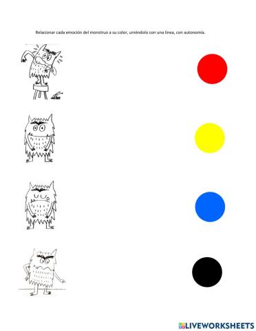 Emociones: monstruo de colores