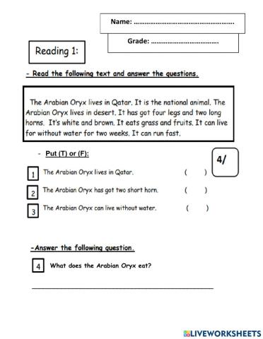 Grade 3 Module 10 Reading Revision