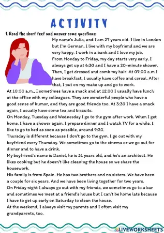 Present Simple: Activity