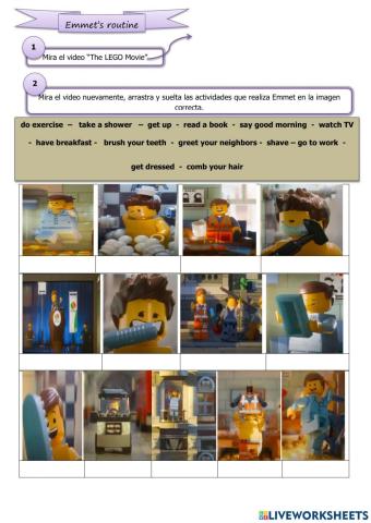 Lego movie daily routine