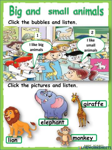 Big and Small animals