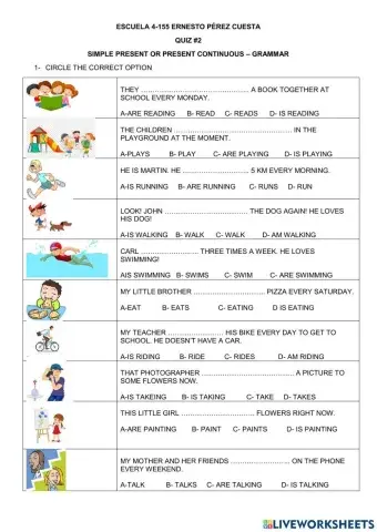 Simple present or present continuous