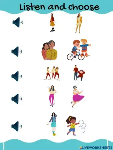 Listen and choose possessive adjectives