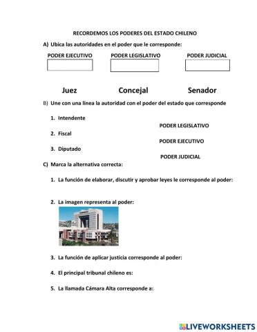 Poderes del estado chileno