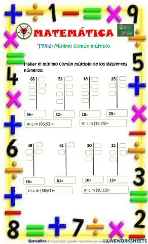 Mínimo común múltiplo