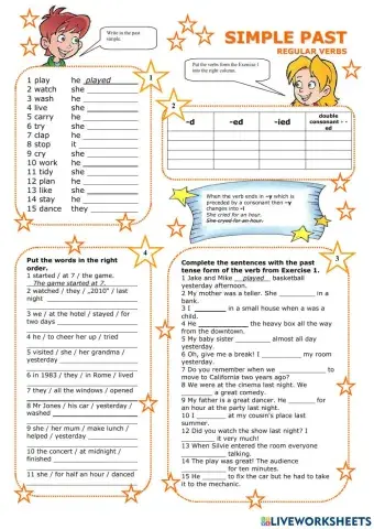 Past Simple Regular Verbs