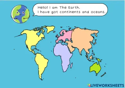 Continents and oceans