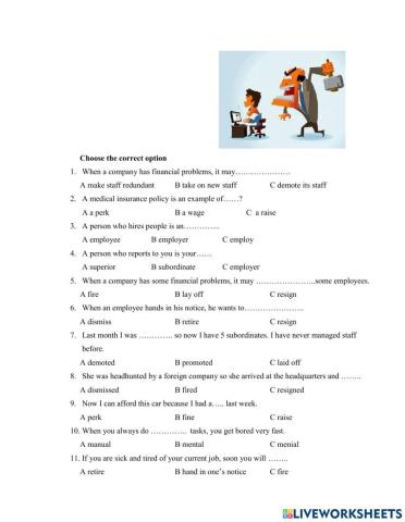 Employment vocabulary