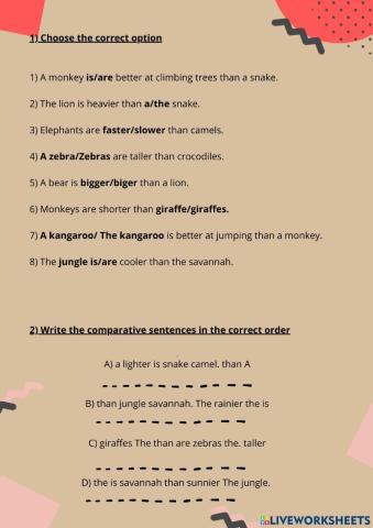 Comparative adjectives