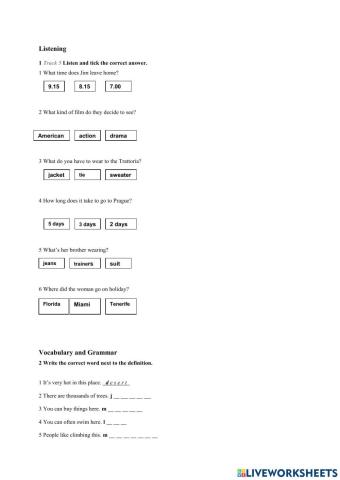 Elementary Final Test
