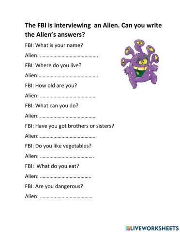 Interview an alien