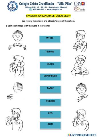 Spanish sign language: vocabulary