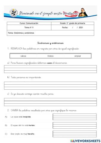 Sinónimo y antónimo