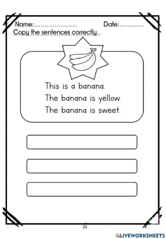 Writing simple sentences