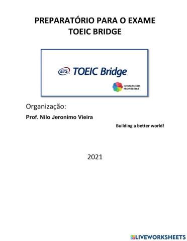 Preparatório para o exame toeic bridge