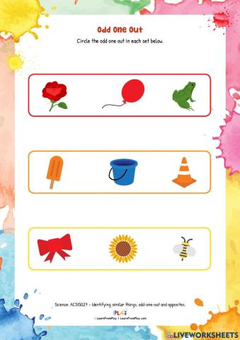 Shapes and Colours - The Odd One Out