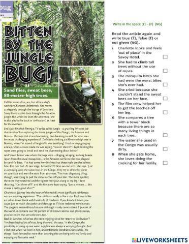 Reading : bitten by a travel bug