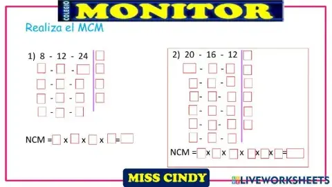 Mínimo Común Múltiplo