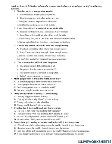 Ltv10 cau dong nghia