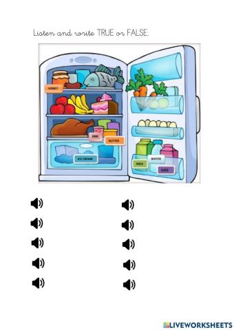 Fridge + preposition