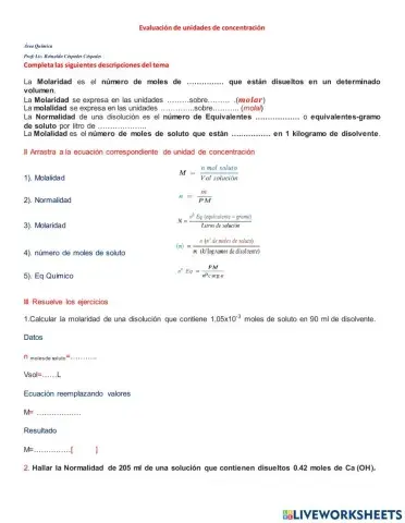 Unidades de concentración