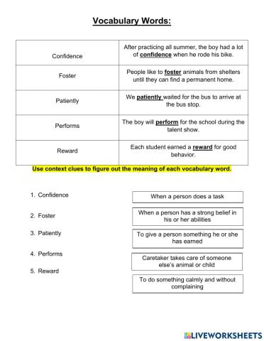 Grade 4 Context Clues Lesson 17 pt 1