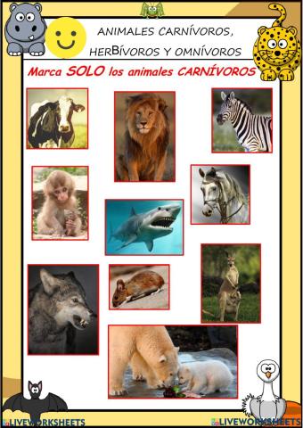 Los animales se alimentan