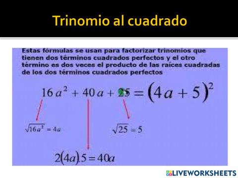 Trinomio al cuadrado