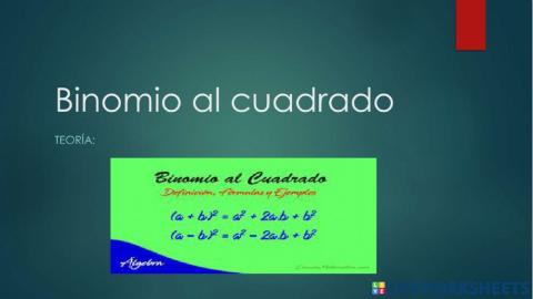 Binomio al cuadrado