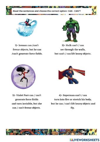 Superpowers: can - can't