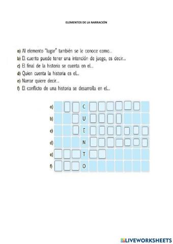 Elementos del cuento