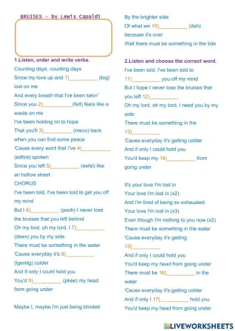 Bruises - Lewis Capaldi