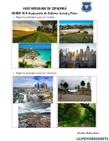 Paisaje rural y urbano