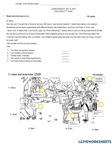 Reading and listeing